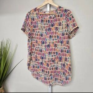 Spense Multicolor Short Sleeve Top